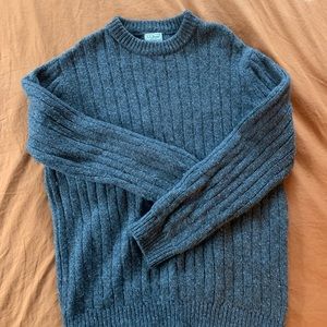 Vintage! Gray L.L.Bean Sweater – 100% Wool - Size Medium Mens